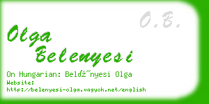 olga belenyesi business card